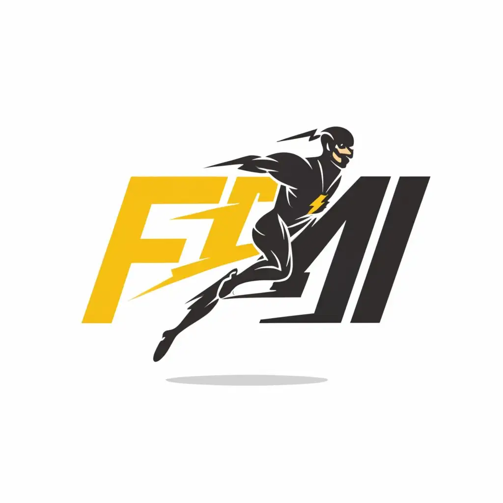 a logo design,with the text "F5M", main symbol:THE FLASH,مُعقد,be used in أخرى industry,clear background