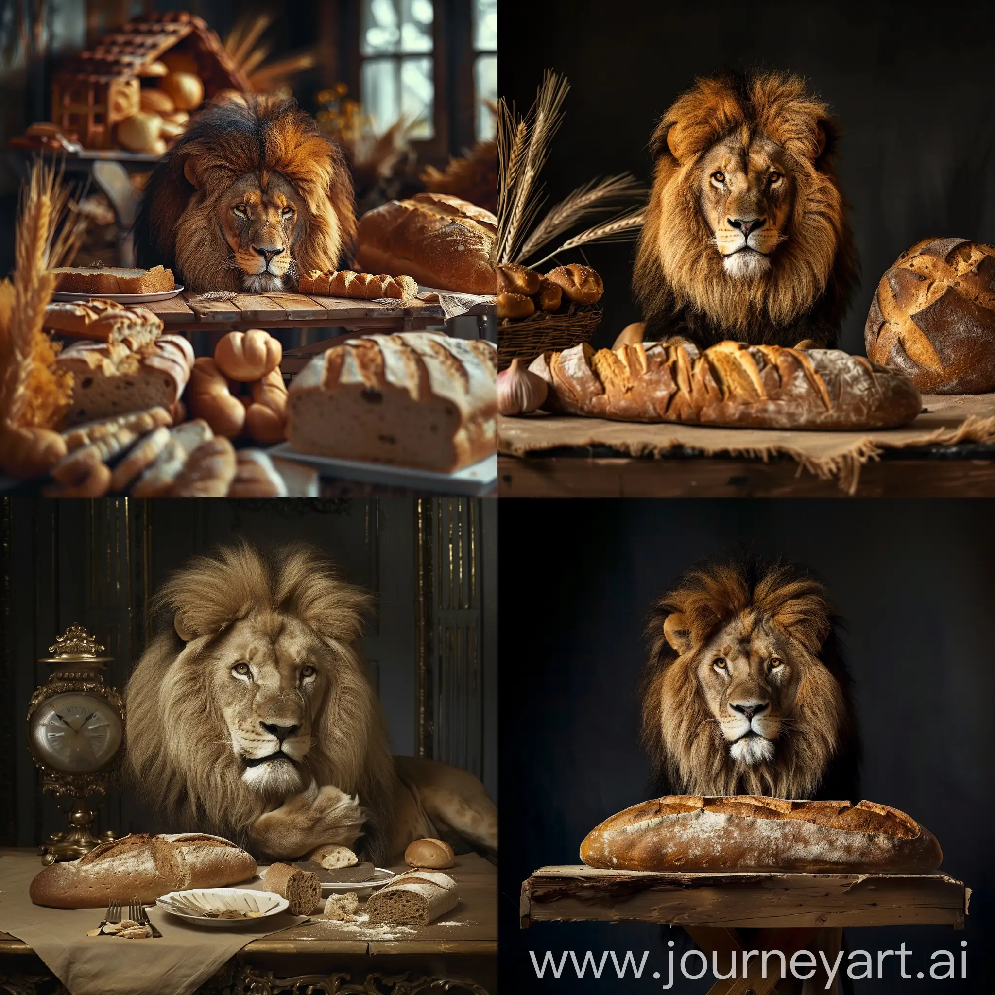 Lion-Sculpture-on-Bread-House-Table