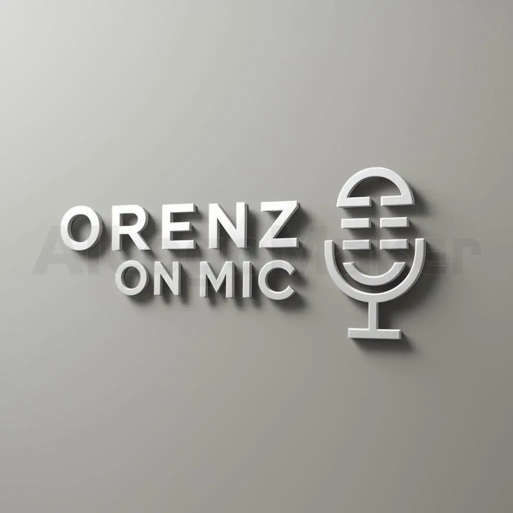 a logo design,with the text "orenz on mic", main symbol:creat orenz on mic,Moderate,clear background