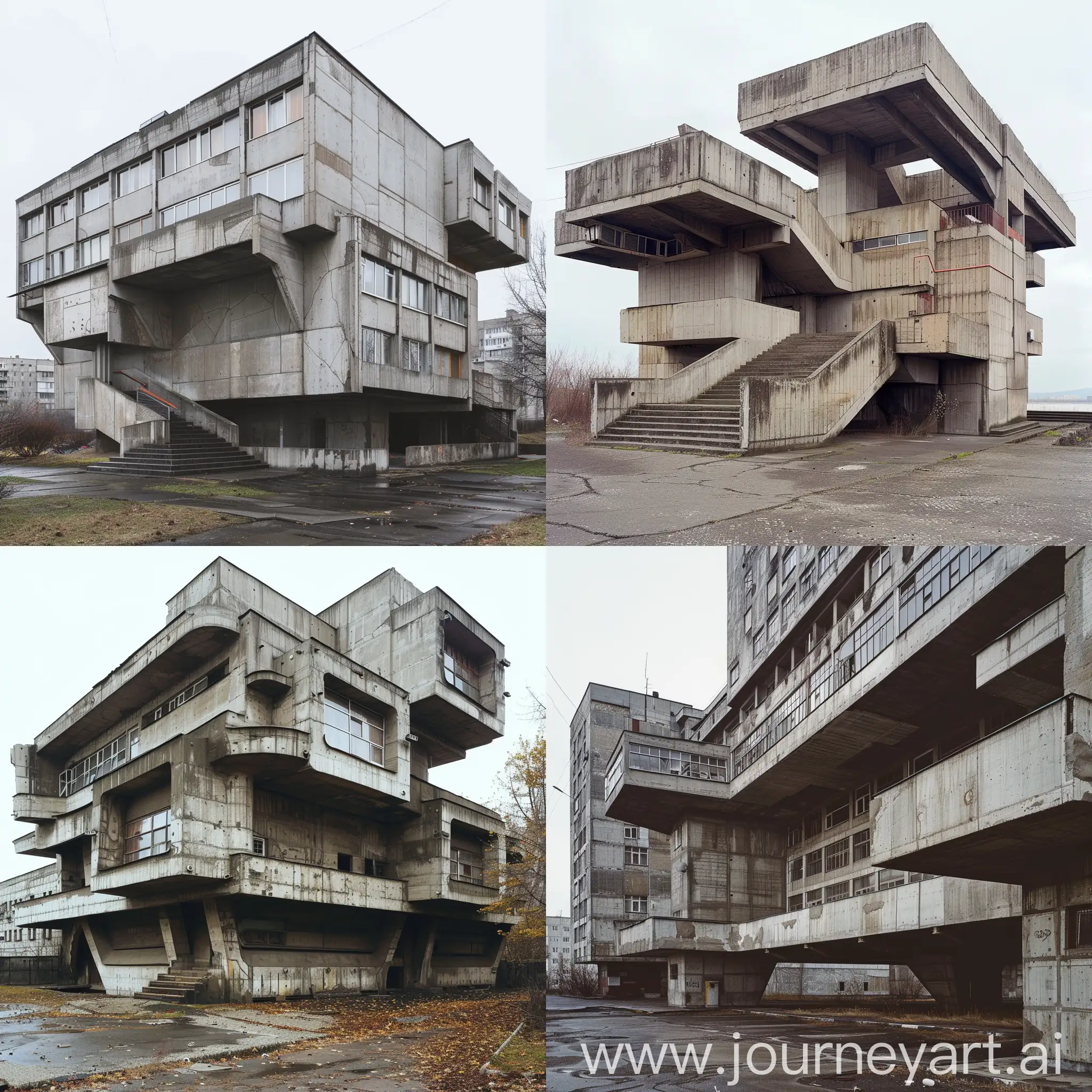 Soviet-Concrete-Building-Urban-Architecture-in-Vignette