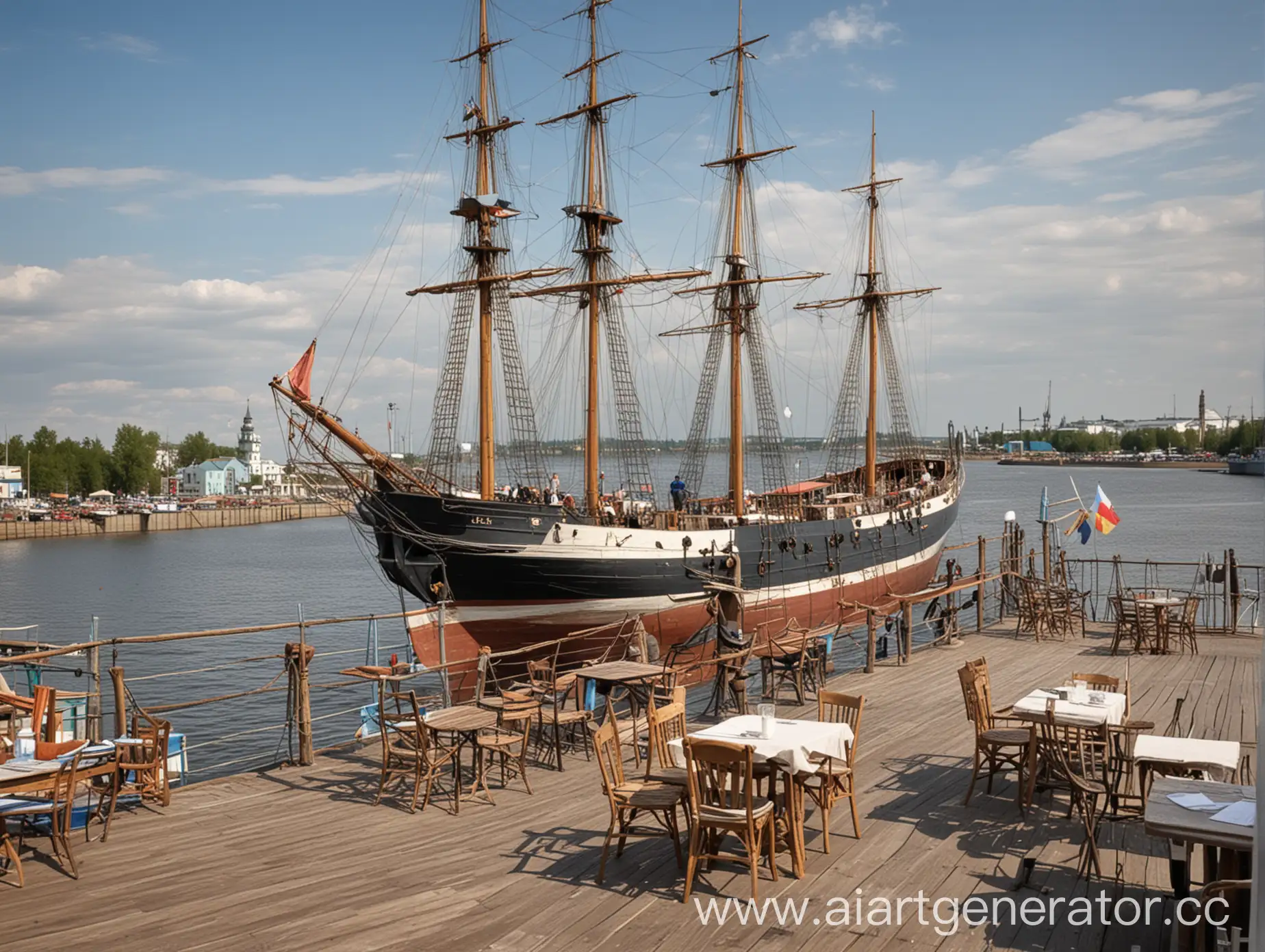 Historical-ShipCafe-St-Paul-Docked-at-Arkhangelsk-Pier