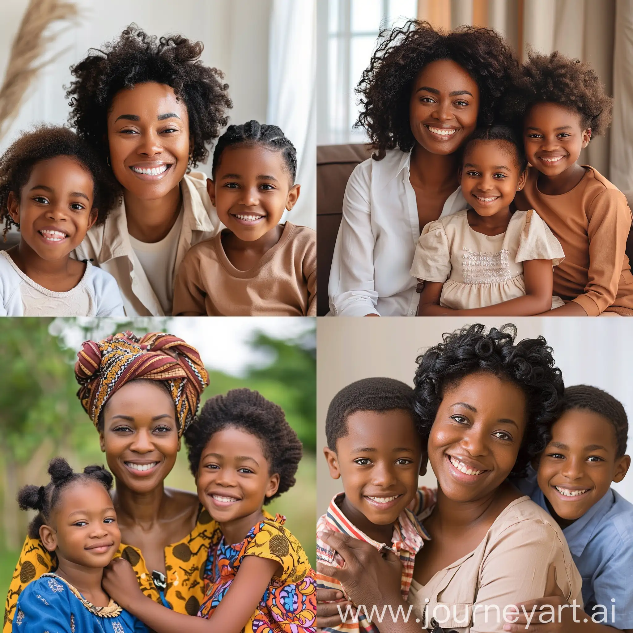 black  successful  mother caring for you family 