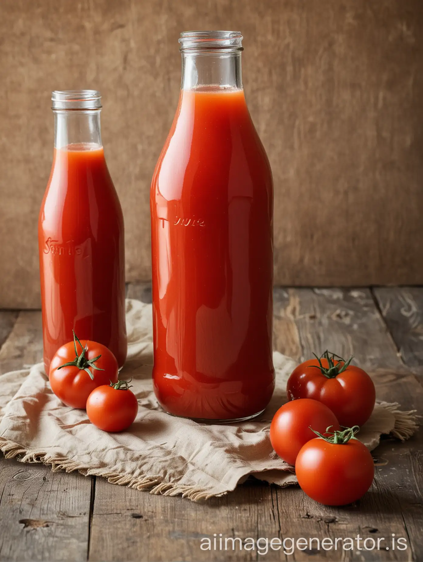 homemade tomato juice bottled