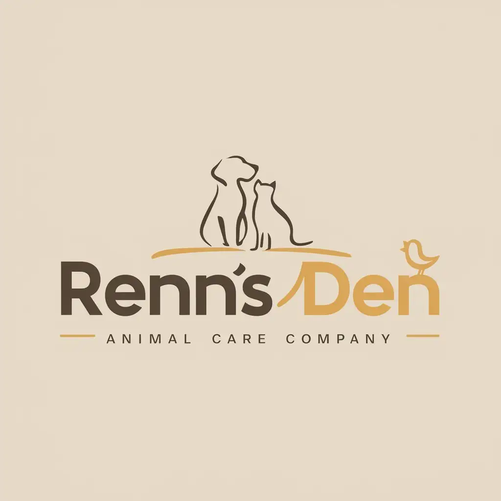 Logo for animal care company called Renns Den