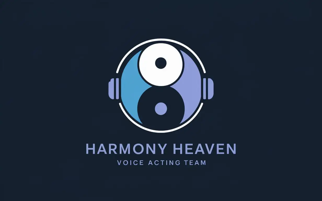 лого для команды озвучки Harmony Heaven инь янь 
