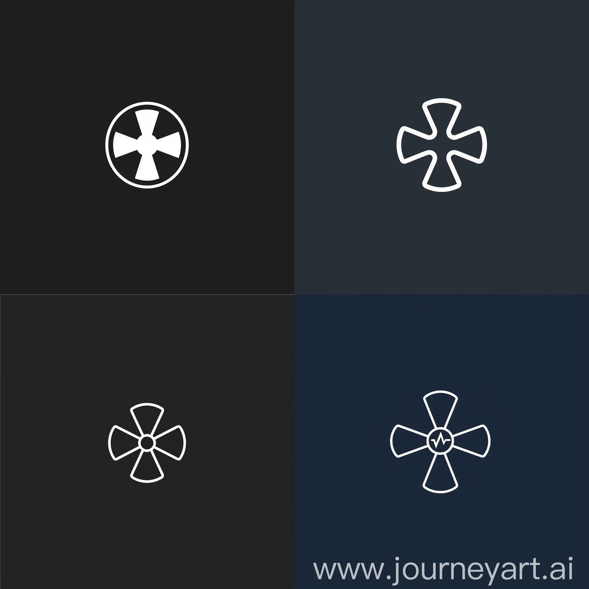 logo, icon, radioactive, minimal line logo of radioactive icon