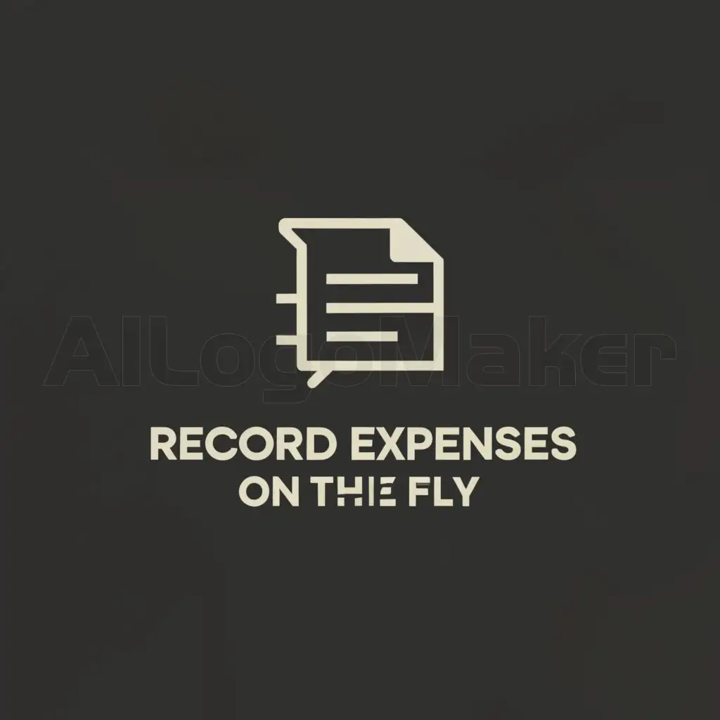 a logo design,with the text "Record expenses on the fly", main symbol:ledger,Moderate,be used in Finance industry,clear background