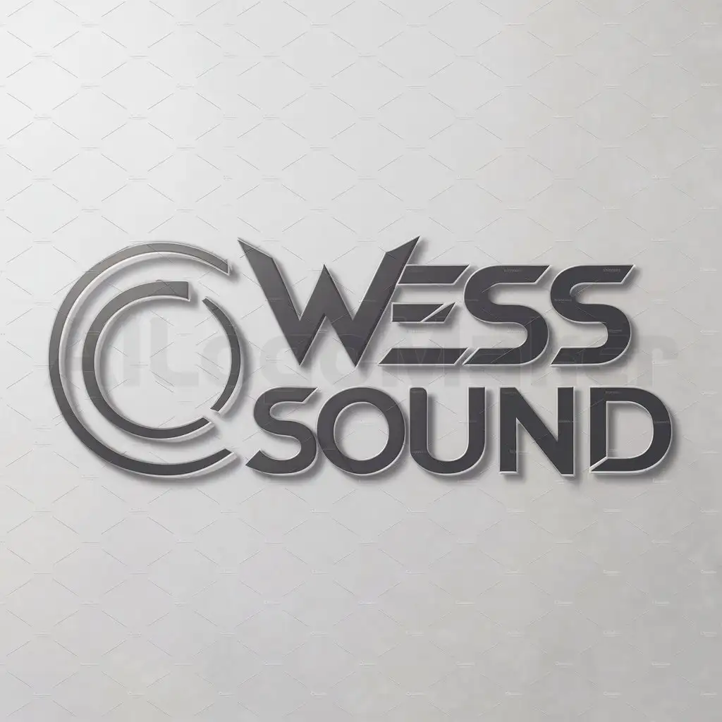 a logo design,with the text "WESS SOUND", main symbol:Corona,Moderate,be used in Sound industry,clear background