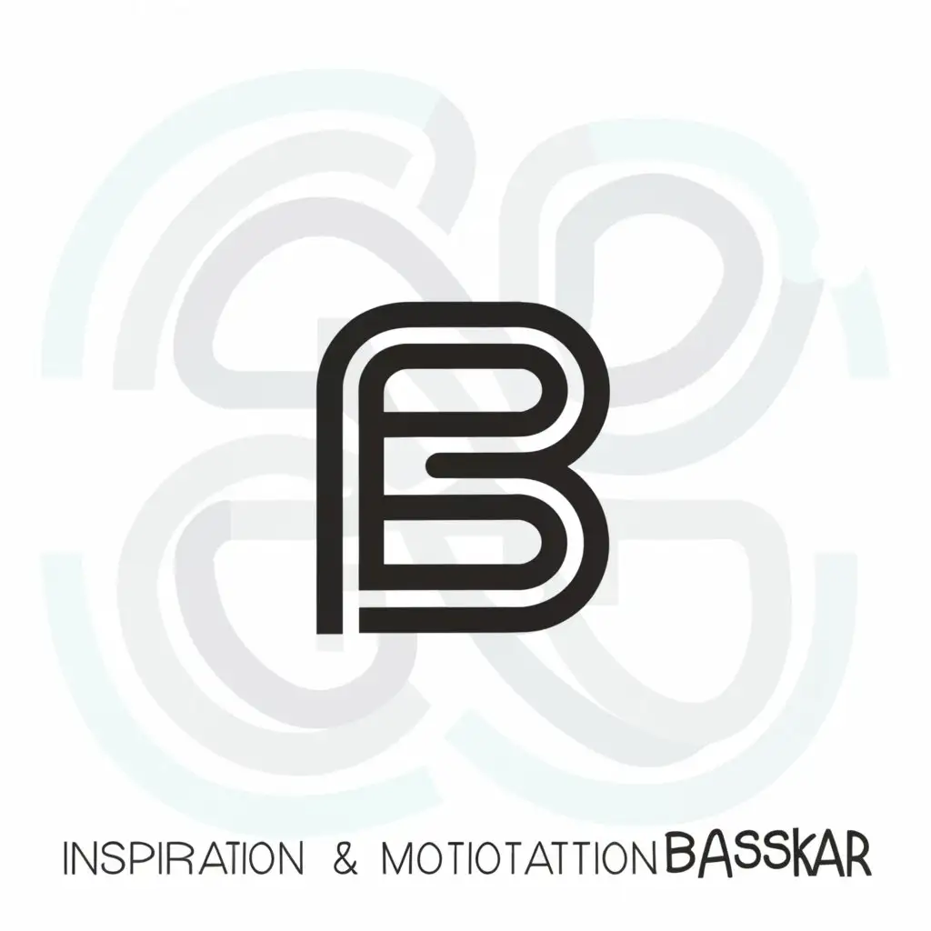 a logo design,with the text "Inspiration and Motivation with Bhaskar", main symbol:B,complex,clear background