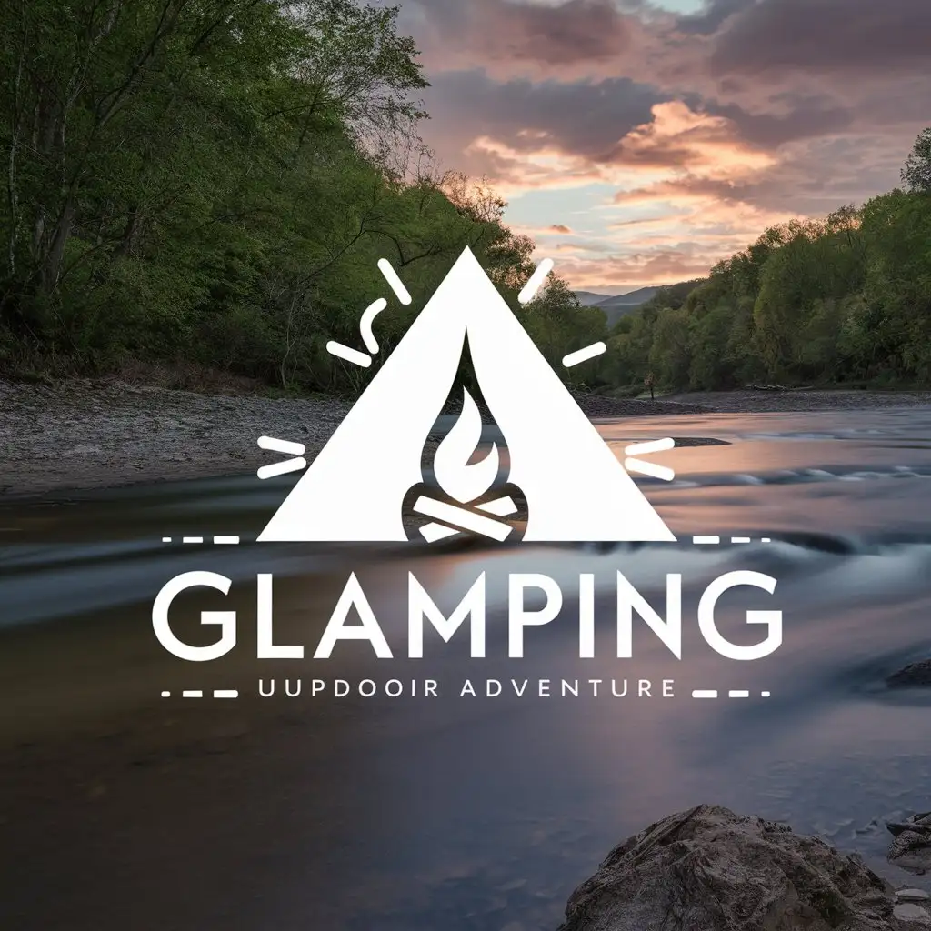 Luxury-Camping-Logo-on-Riverside-Cliff