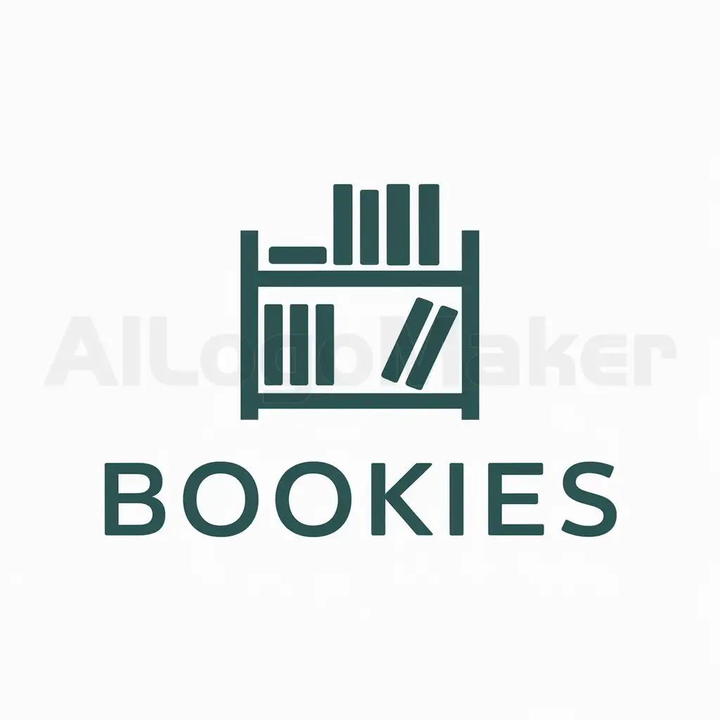 LOGO-Design-for-Bookies-Educational-Emblem-Featuring-a-Bookshelf-on-Clear-Background