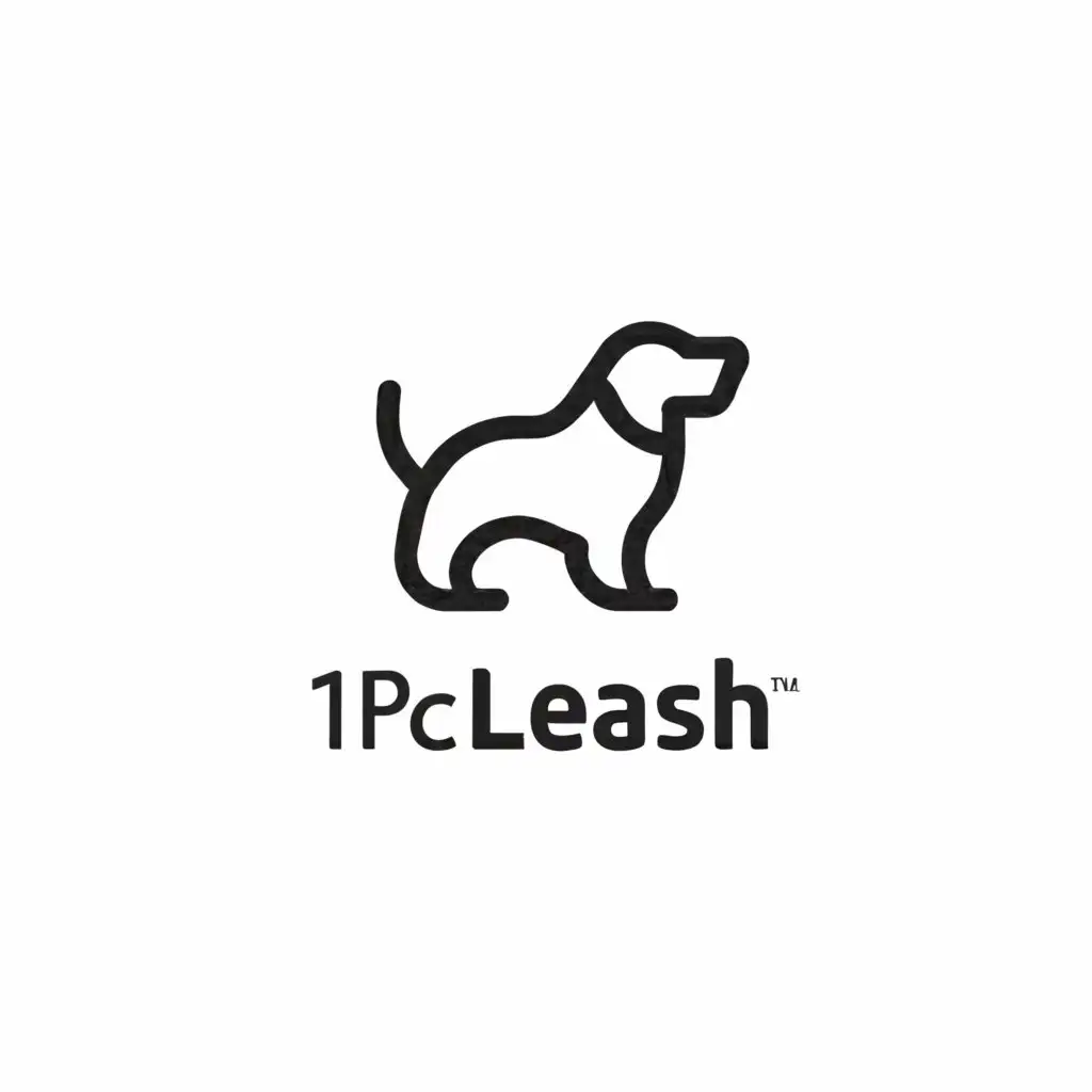 LOGO-Design-For-1-PC-Leash-Minimalistic-Dog-Leash-Symbol-for-Animal-and-Pet-Industry