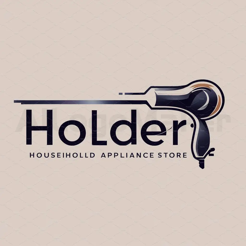 a logo design,with the text "Holder", main symbol:Household appliance store,Moderate,be used in Beauty Spa industry,clear background