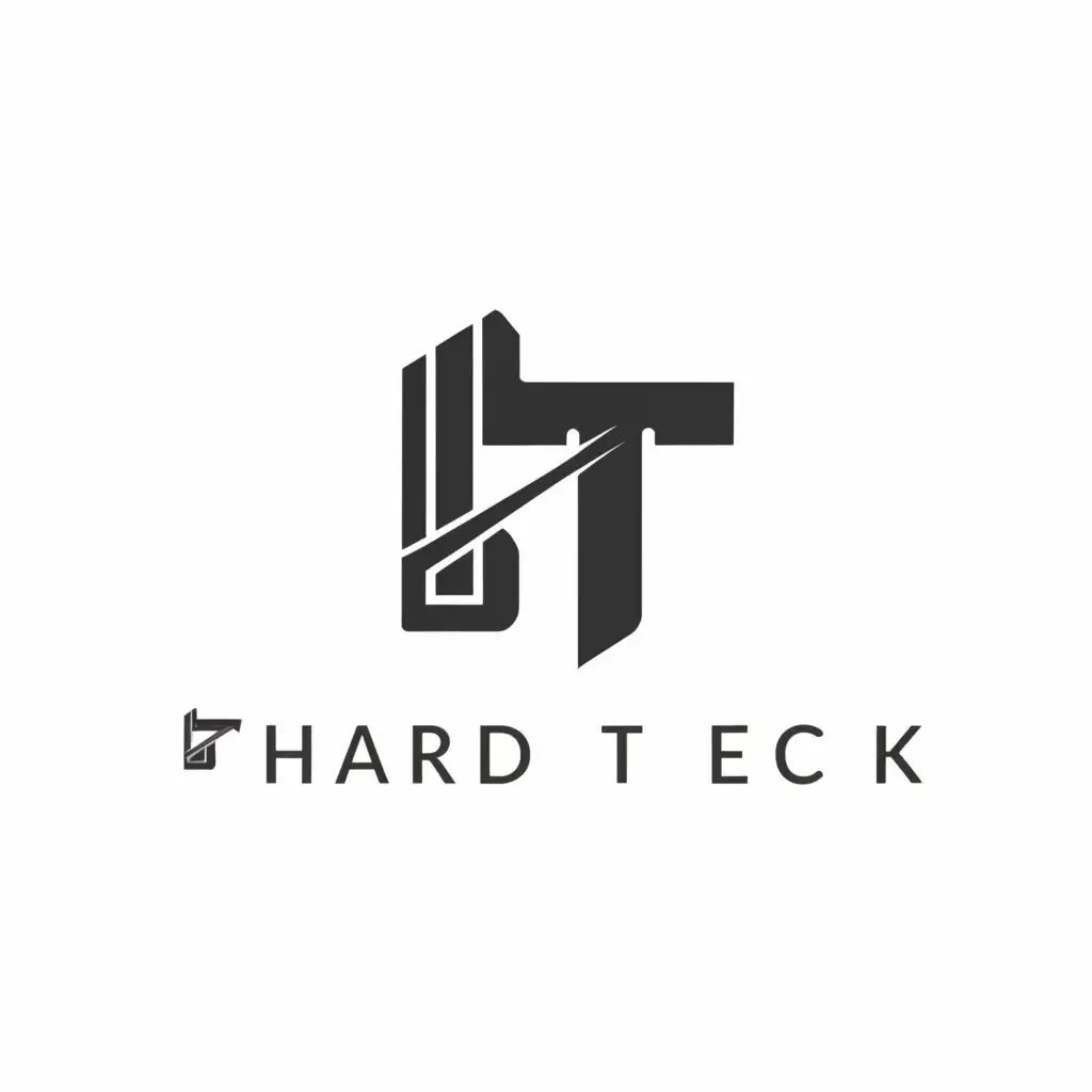 a logo design,with the text "HT", main symbol:Hard Teck,Minimalistic,be used in Others industry,clear background