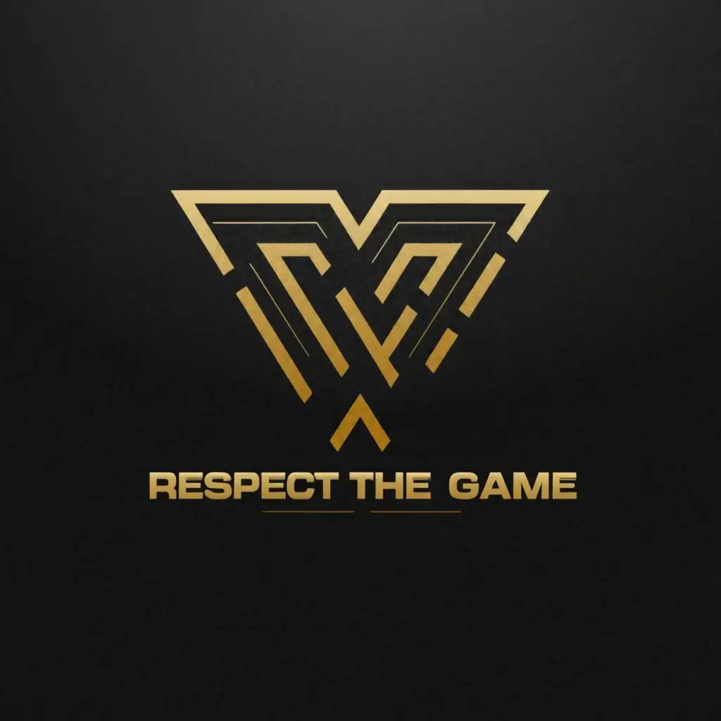 a logo design,with the text "Respect 
the game
", main symbol:Nice word colour black gold,Moderate,clear background