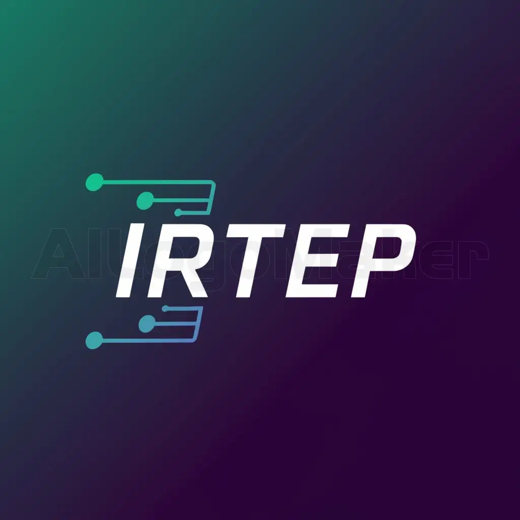 a logo design,with the text 'IRTEP', main symbol:SCADA, ACS, software development, power station, electricity transmission, generation, MOESK,Moderate,be used in electric power industry industry,clear background