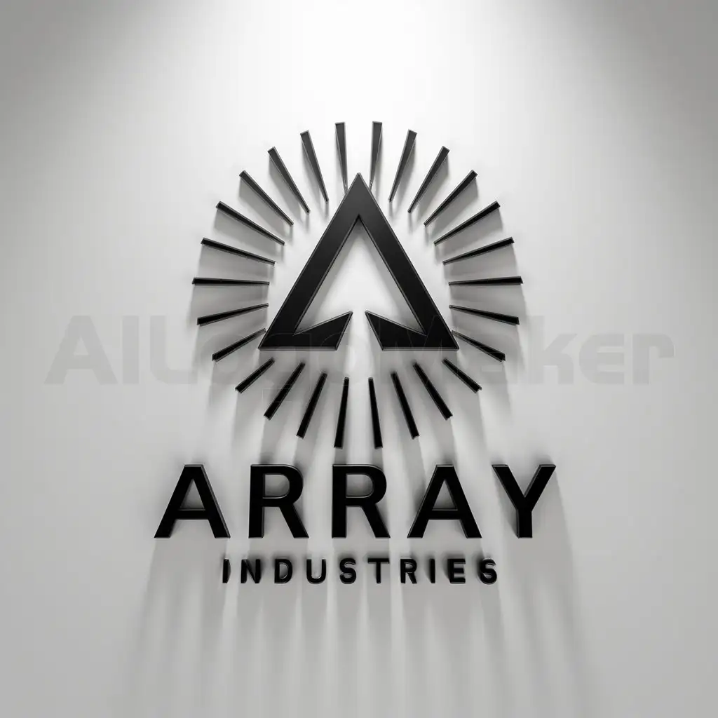 a logo design,with the text "ARRAY INDUSTRIES", main symbol:Treugolnik,complex,be used in Technology industry,clear background