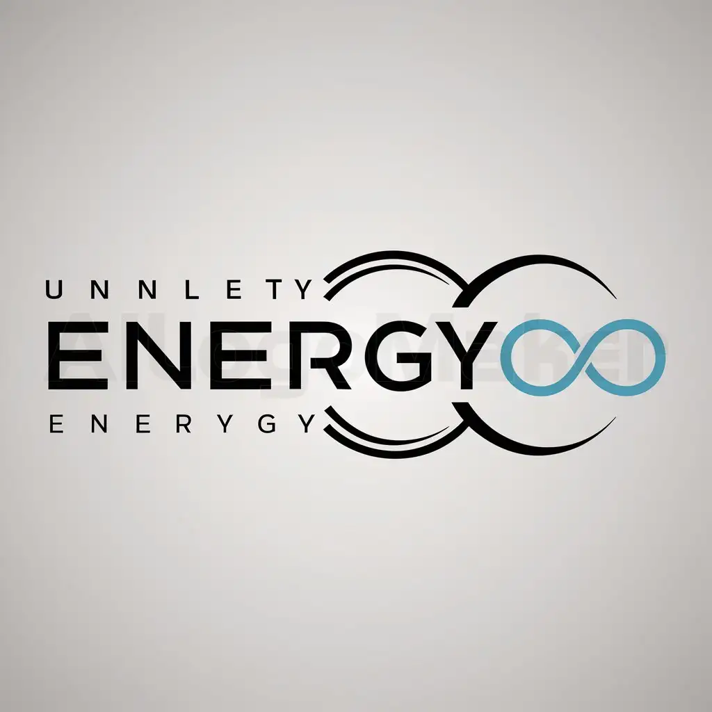 a logo design,with the text "energyoo", main symbol:the name of the company is energyoo.  The 2 last letters oo, can bi modified as infinite simbol,Moderate,clear background