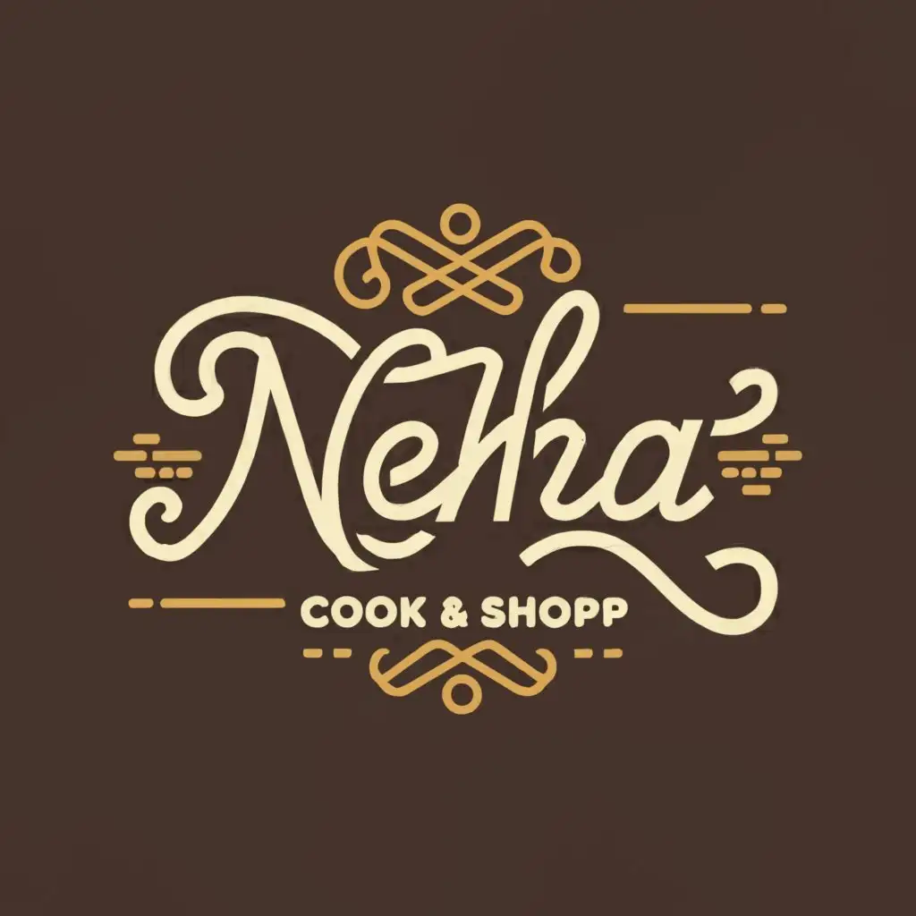a logo design,with the text "Explore Cook & Shop", main symbol:Neha,Moderate,clear background
