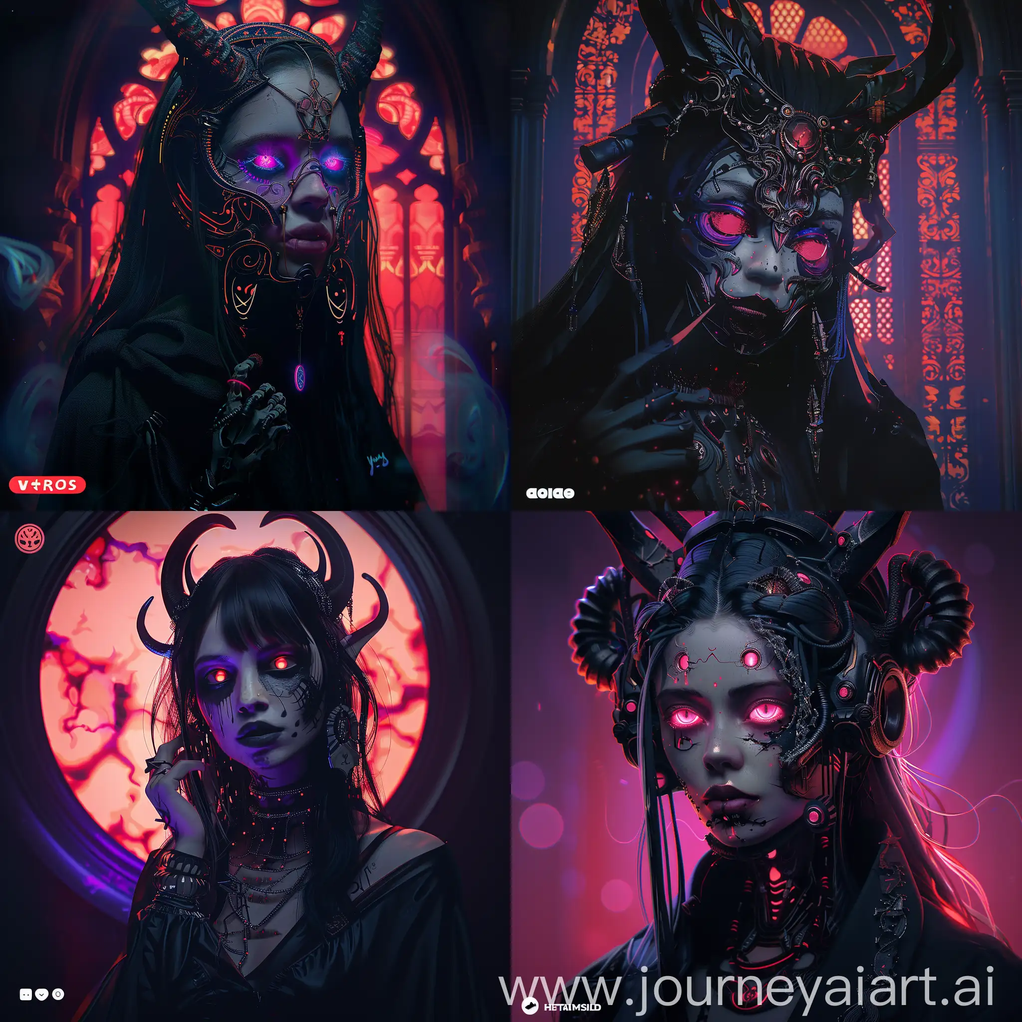 Neon-Gothic-SciFantasy-Portrait-with-Intricate-Details