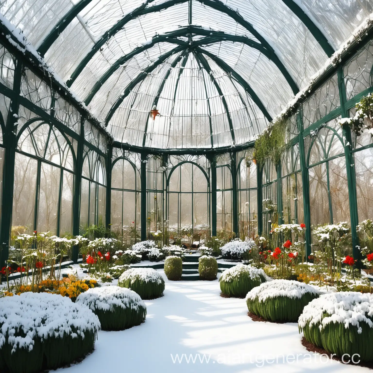 Serene-Saura-Amidst-Winter-Garden-Splendor