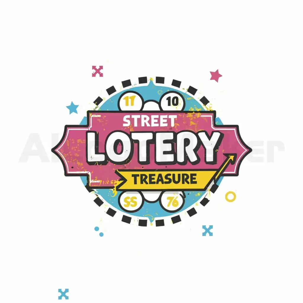 LOGO-Design-For-Street-Store-Treasure-Bold-Text-with-Lottery-Symbol-on-Clear-Background