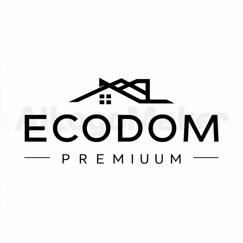 a logo design,with the text "EcoDom Premium", main symbol:Designer house,Moderate,be used in Arhitektura industry,clear background