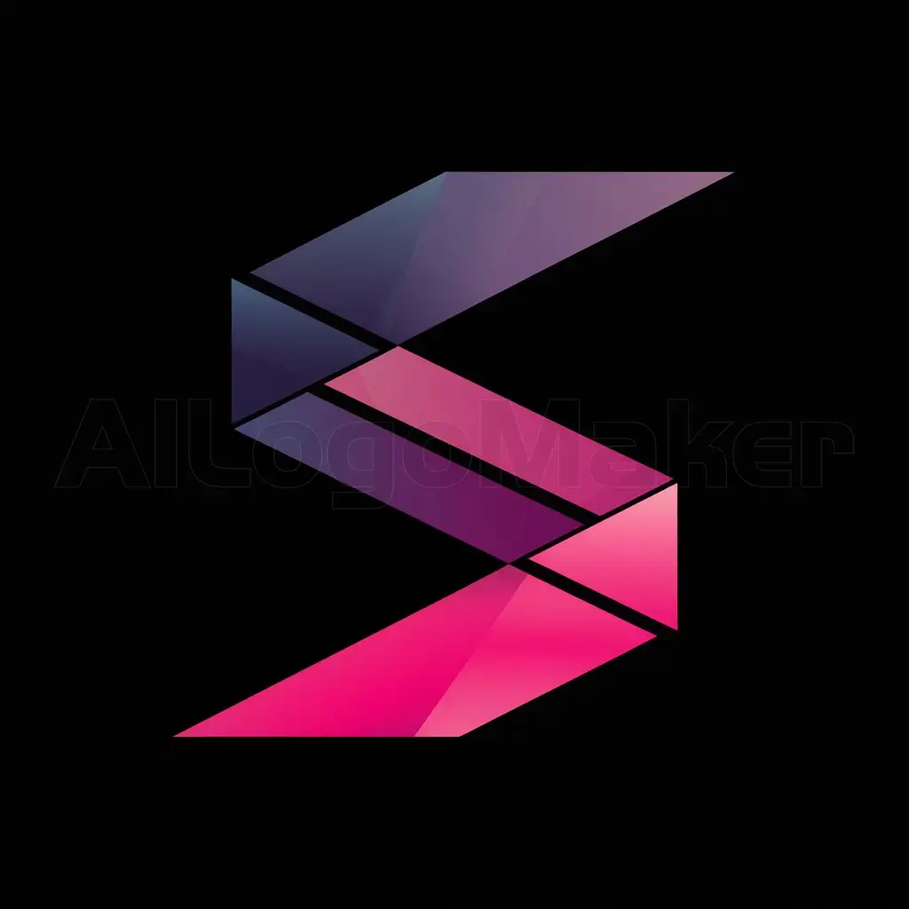a logo design,with the text "selki", main symbol: Design a modern, geometric "S"-shaped logo. The "S" should be made of interconnected polygonal shapes, consisting of straight lines and sharp angles. Implement a vibrant gradient effect, transitioning from dark purple at the bottom to bright pink at the top. Aim for a sleek, high-tech aesthetic, ensuring that the design fits within a square format. The background should be black to enhance the vivid colors of the "S". Keep any text separate from the logo design.,Minimalistic,be used in Technology industry,clear background
