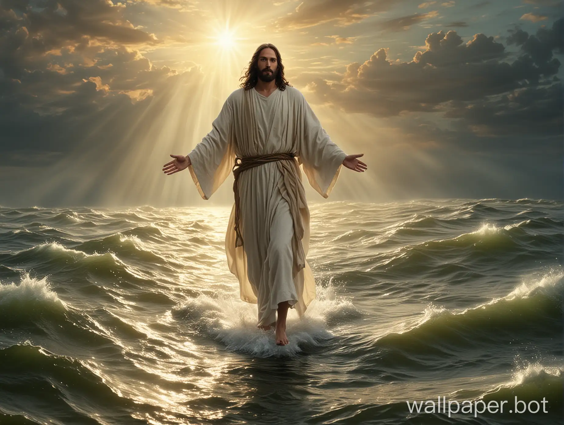 Miraculous-Scene-Jesus-Christ-Walking-on-Water