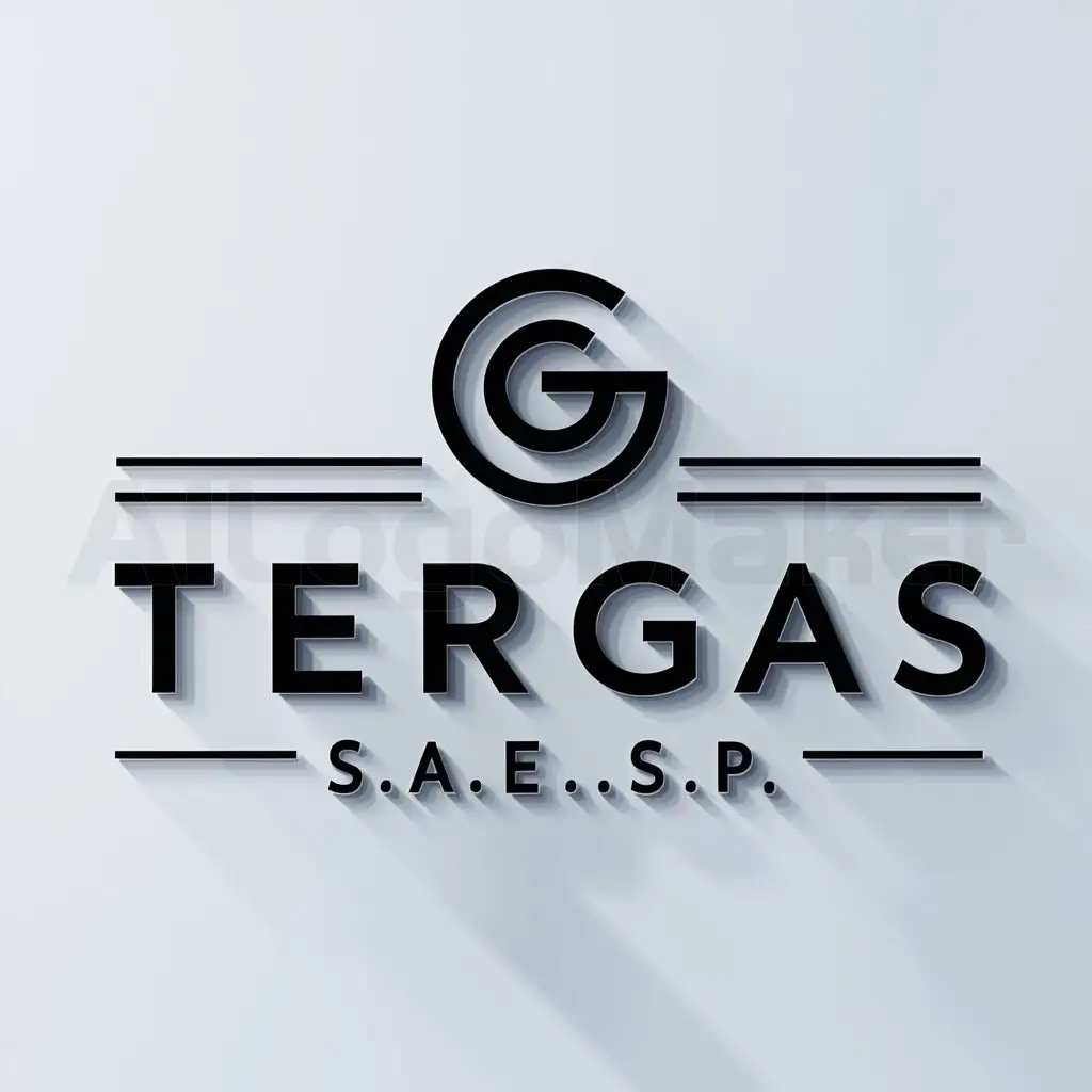 a logo design,with the text "TERGAS S.A.S E.S.P", main symbol:GAS,Moderate,be used in Others industry,clear background