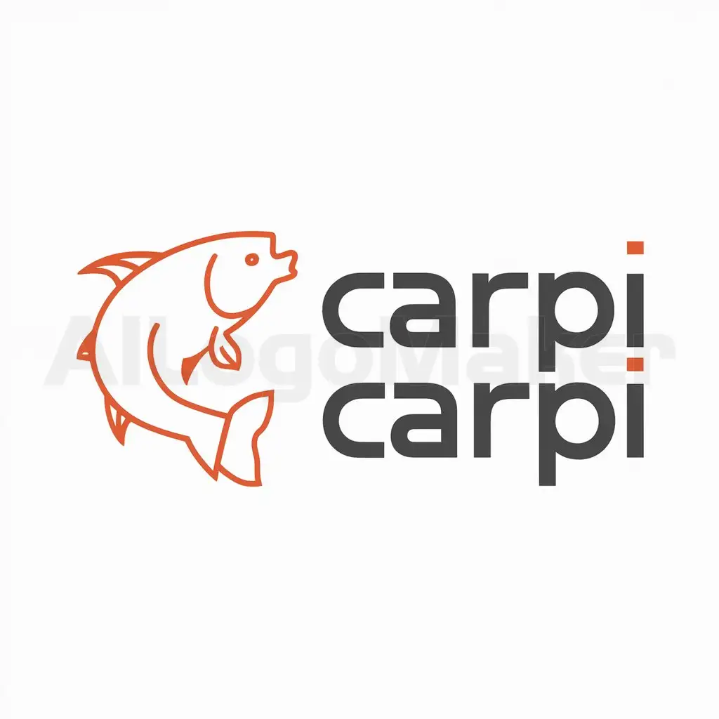 a logo design,with the text "CARPI CARP", main symbol:CARP FISH,Minimalistic,be used in Sports Fitness industry,clear background