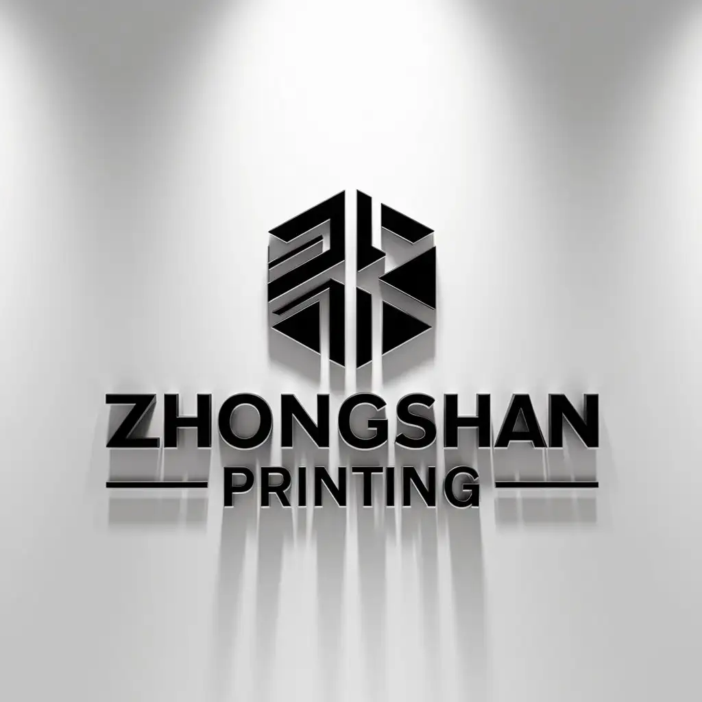 LOGO-Design-For-Zhongshan-Printing-Modern-Typeface-with-Clear-Background