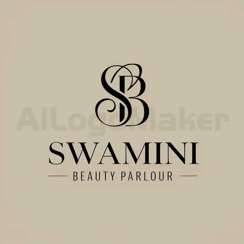 LOGO-Design-For-Swamini-Beauty-Parlour-Elegant-Text-with-Subtle-Feminine-Symbol