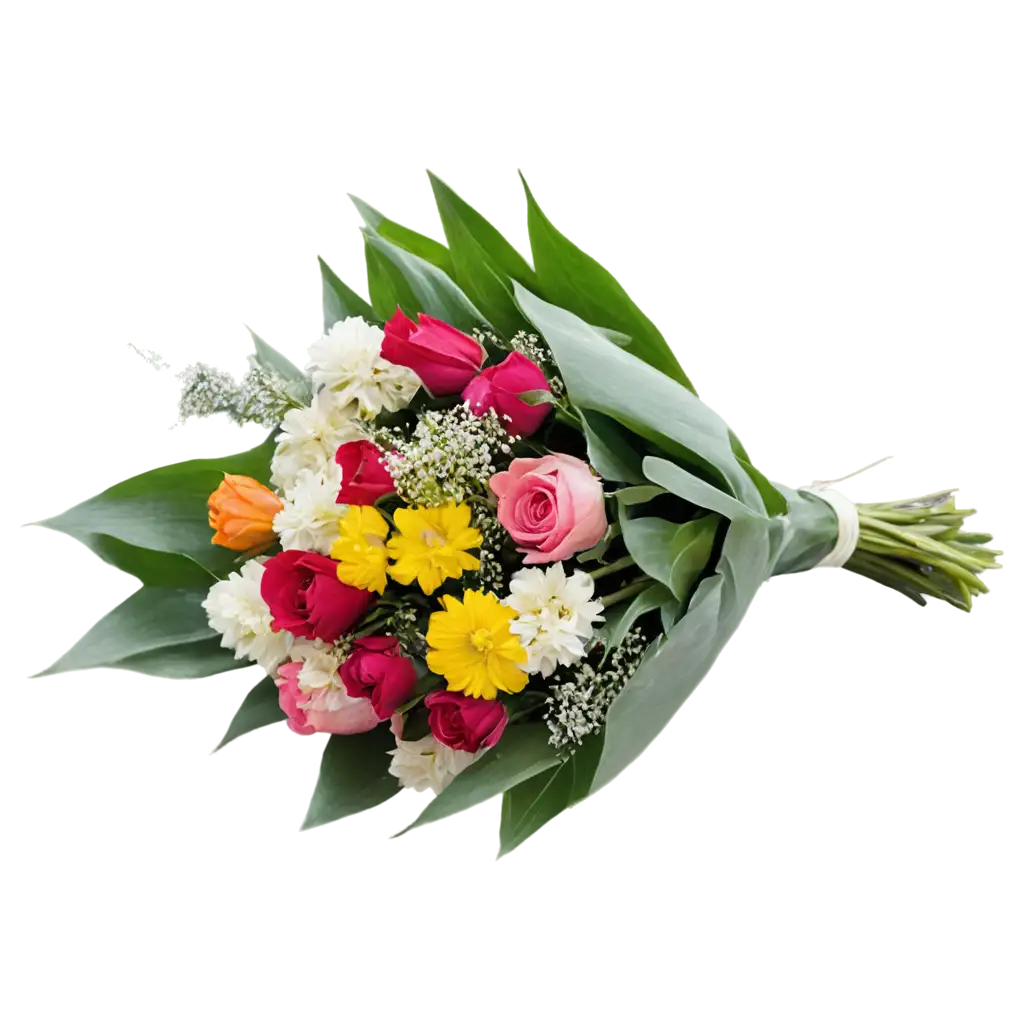 bouquet of random flowers in a clean glass vase