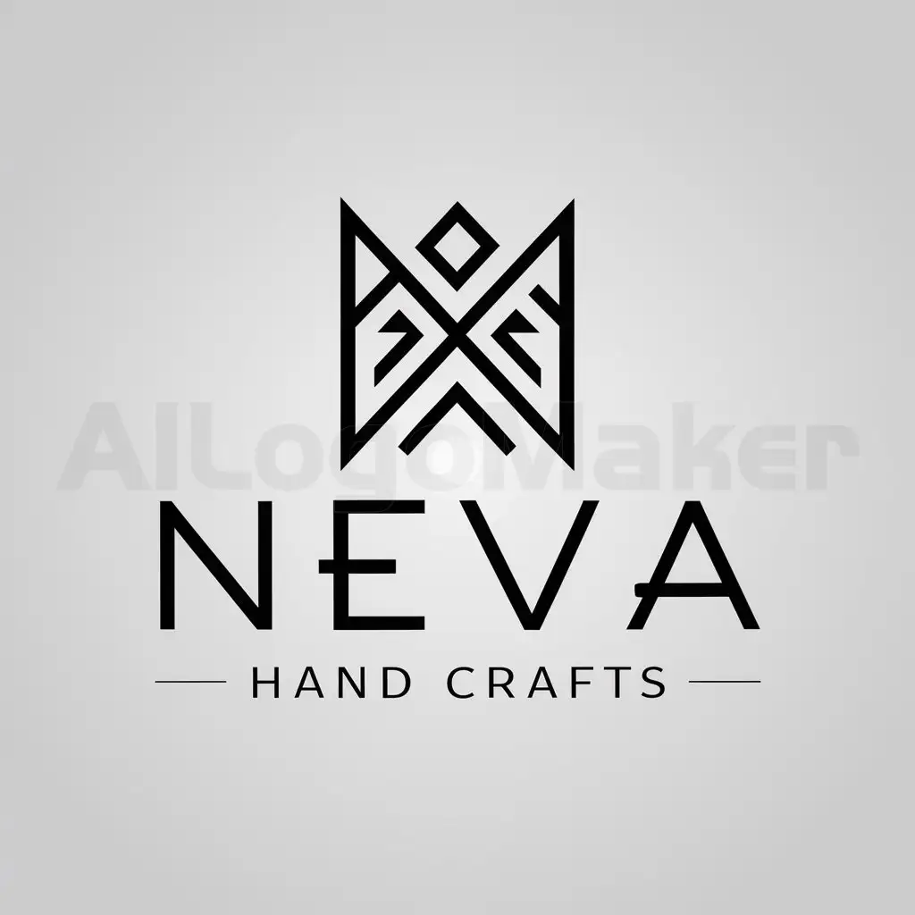 a logo design,with the text "Neva Hand crafts", main symbol:Old Anatolian design,Minimalistic,be used in Art industry,clear background