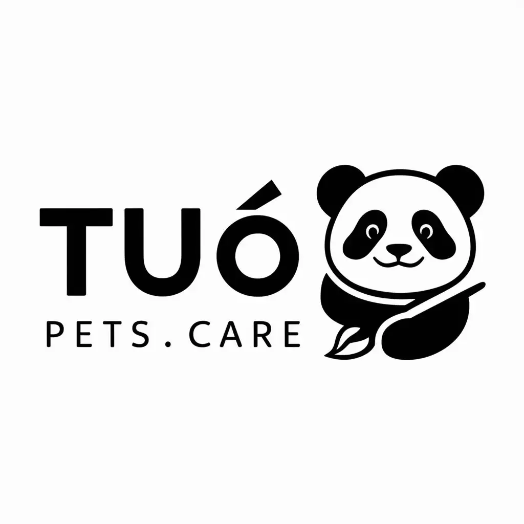 a logo design,with the text "Tu涂", main symbol:panda,Moderate,be used in Animals Pets industry,clear background