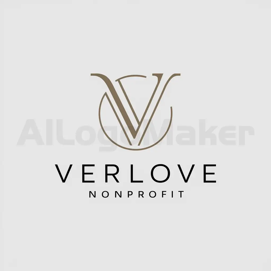 a logo design,with the text "Verlove", main symbol:The letter V,Minimalistic,be used in Nonprofit industry,clear background