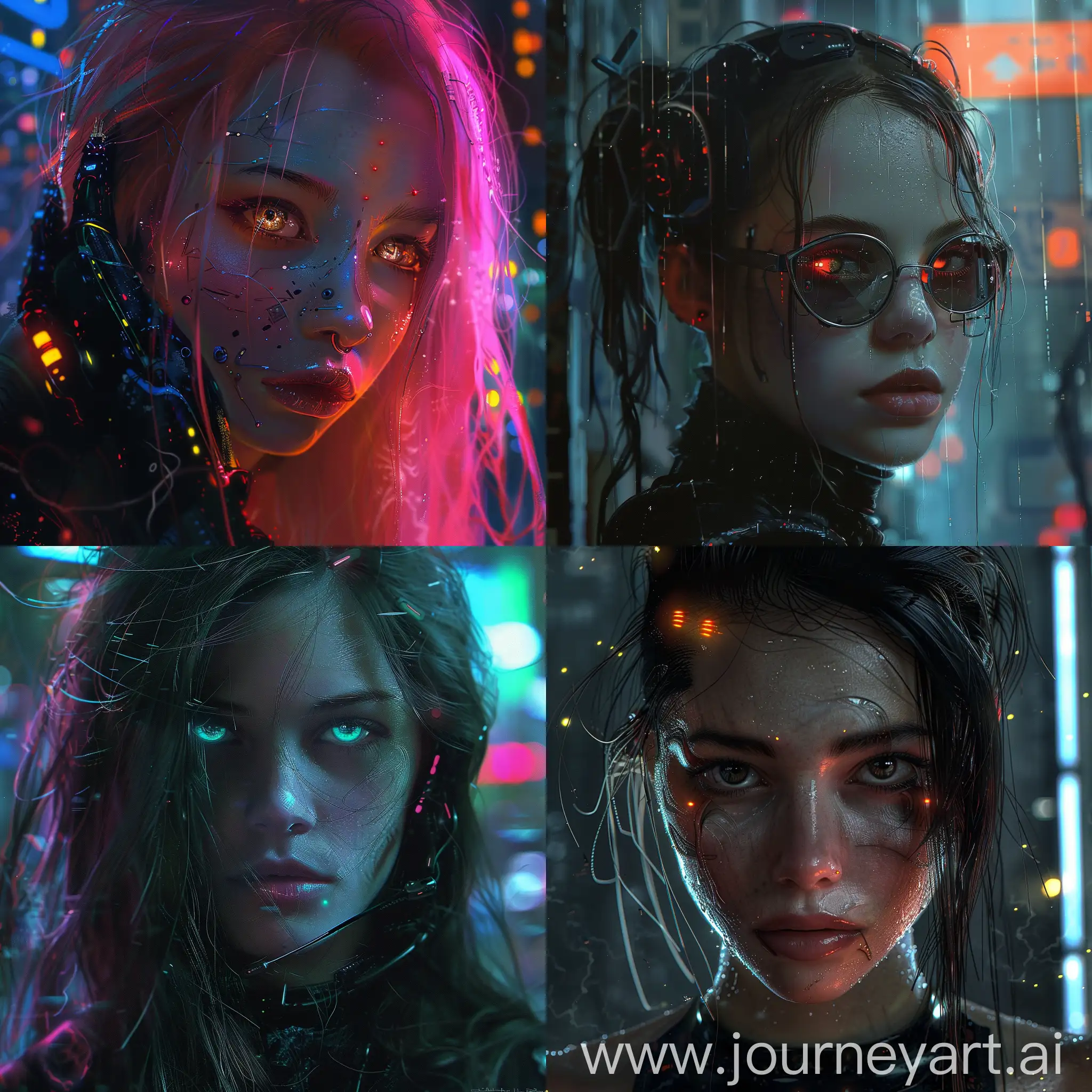 Gorgeous girl, cyberpunk