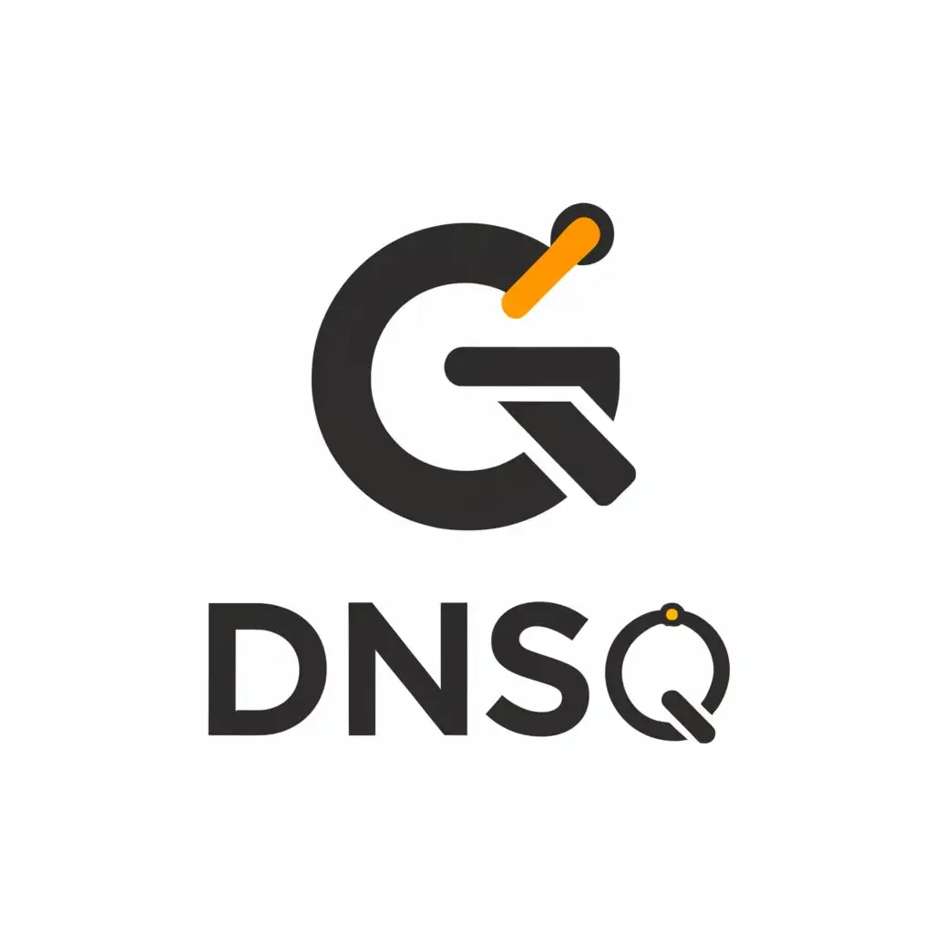 a logo design,with the text "dnsQ", main symbol:main,Minimalistic,be used in Technology industry,clear background
