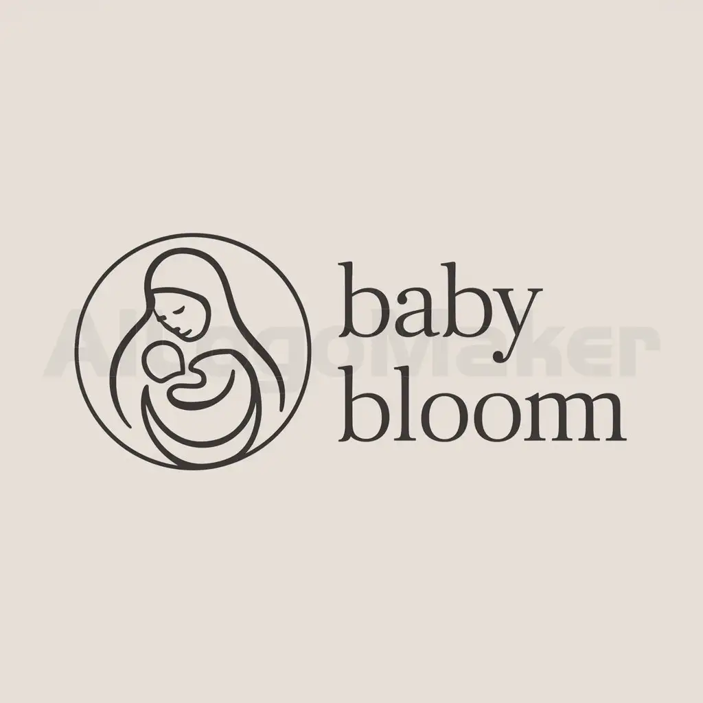 a logo design,with the text "Baby Bloom", main symbol:Embracing Every Moment, From Bump to Baby,complex,be used in Others industry,clear background