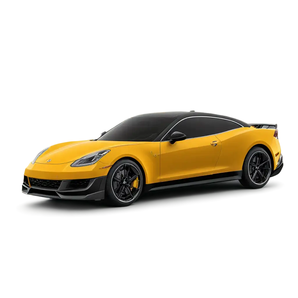 Yellow-Car-with-Black-Accent-PNG-Image-Enhance-Your-Designs-with-Vibrancy