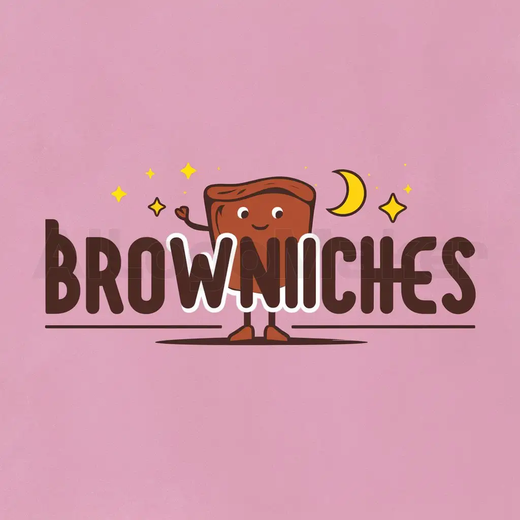 a logo design,with the text "Browniches", main symbol:brownies,Moderate,clear background