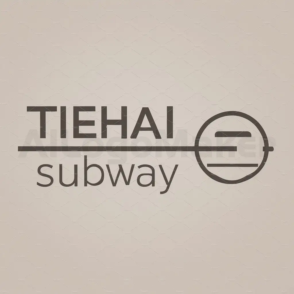 a logo design,with the text "Tiehai subway", main symbol:subway,Minimalistic,be used in subway industry,clear background