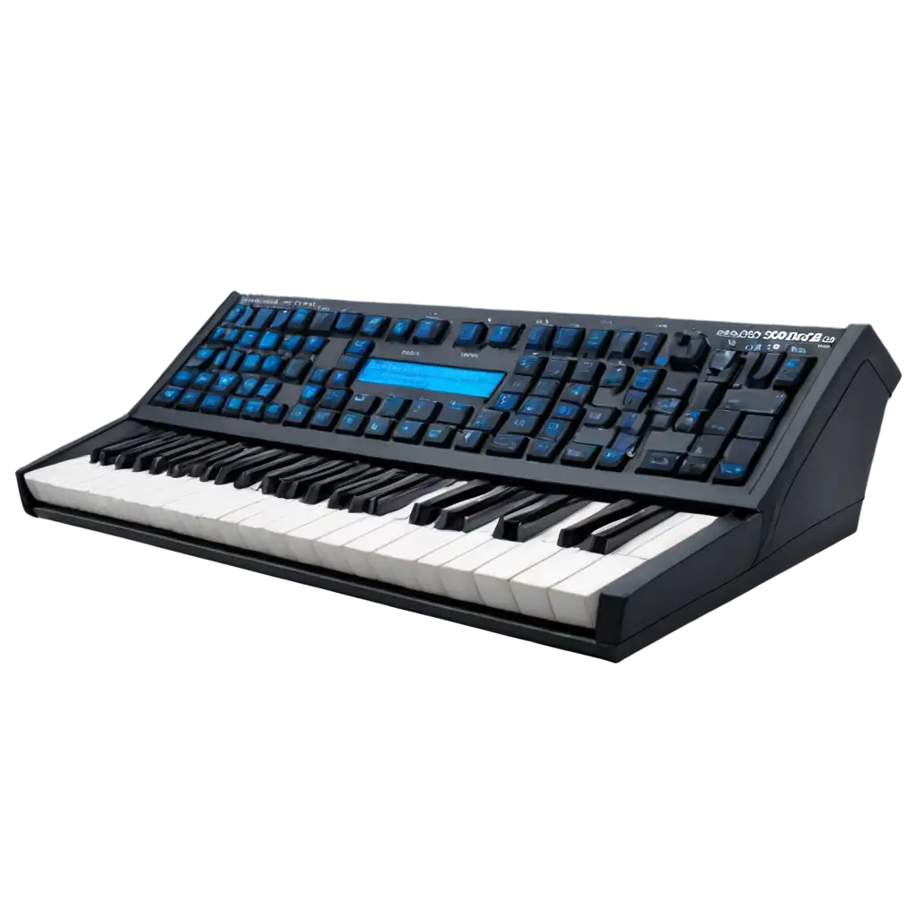 HighQuality-PNG-Image-of-a-MIDI-Keyboard-with-Computer-Music-Setup-Enhance-Your-Digital-Composition-Experience