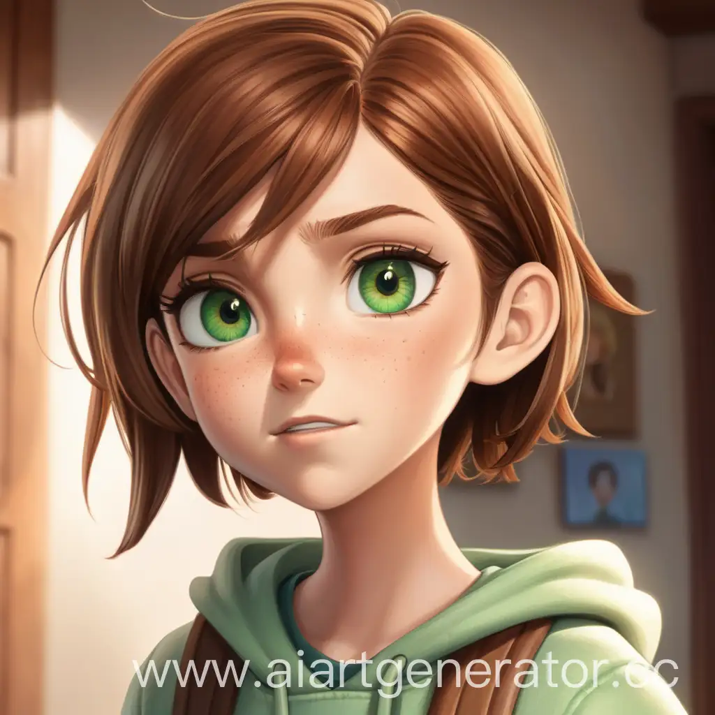 Animated-Marathons-Girl-with-Green-Eyes-and-Scar