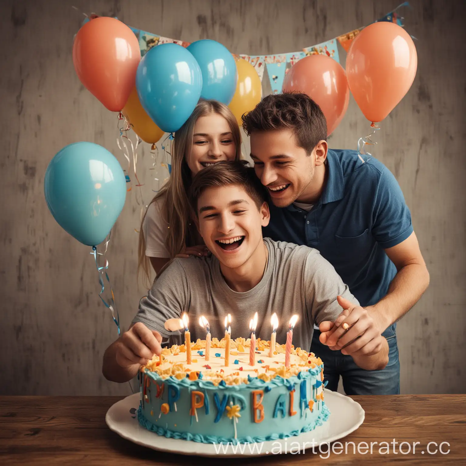 картинка где родители поздравляют сына с днем рождения