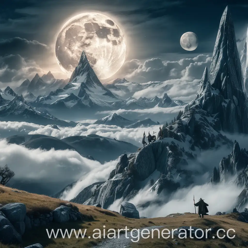 Fantasy-Landscape-Moonlit-HobbitStyle-Mountains-in-Middle-Earth