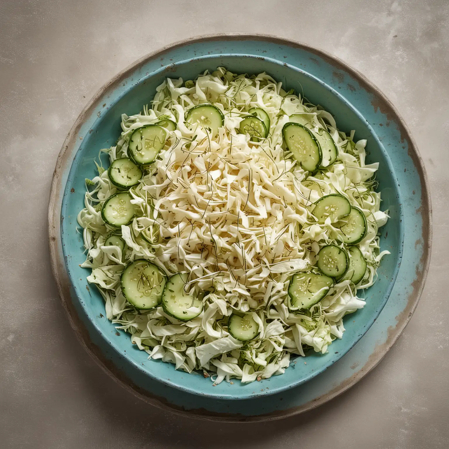 Refreshing-White-Cabbage-and-Cucumber-Salad-in-a-Blue-Bowl