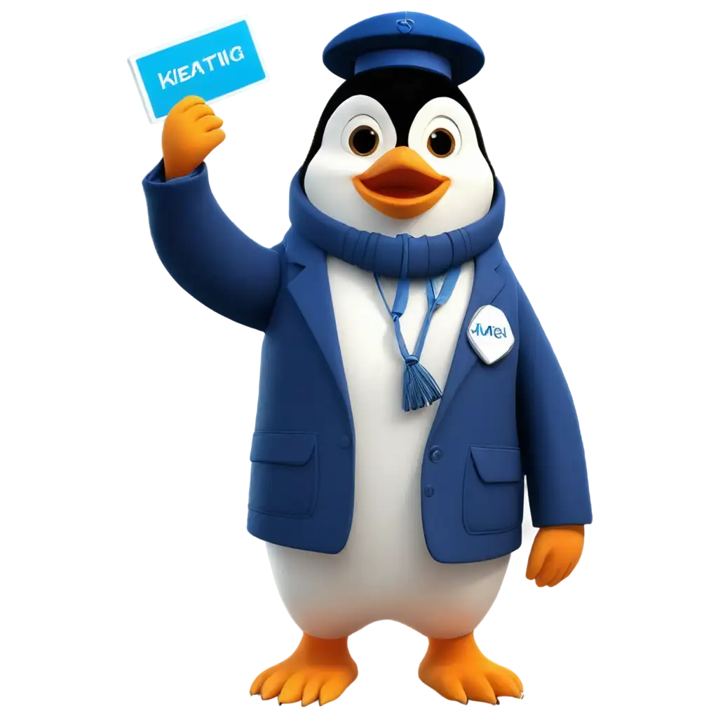Adorable-Penguin-PNG-SciCom-Club-Mascot-in-Engineer-Jacket-with-KPTM-Logo