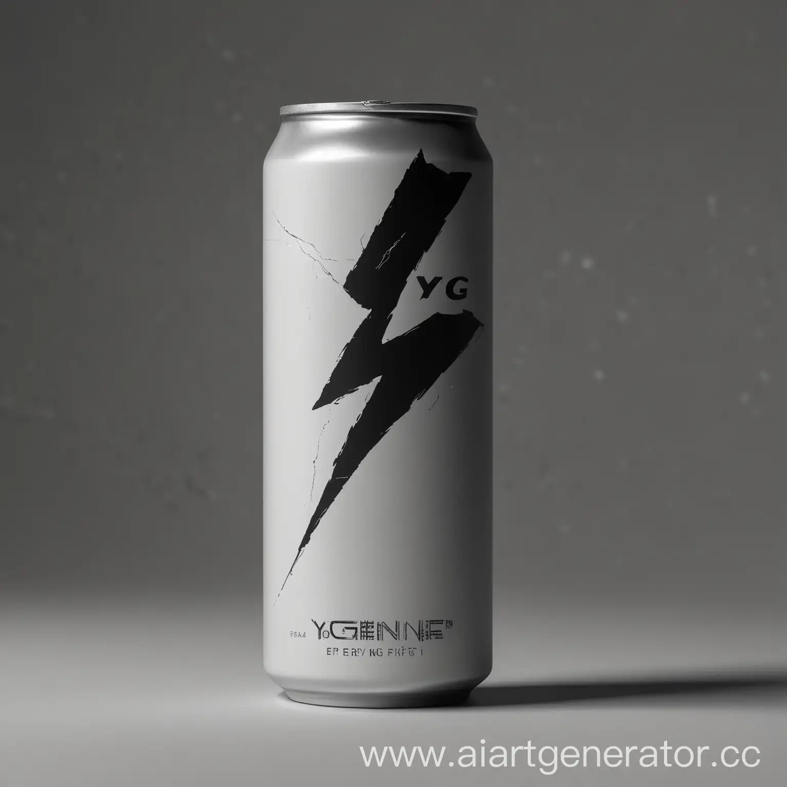 Представьте себе черную матовую алюминиваю банку. На ней выделяется крупным белым шрифтом “YG Energy”, под ним - стилизованный логотип YG Entertainment, напоминающий молнию. Внизу - небольшой текст с информацией о составе. В целом, дизайн простой, но запоминающийся, передающий мощную энергию и связь с брендом YG.